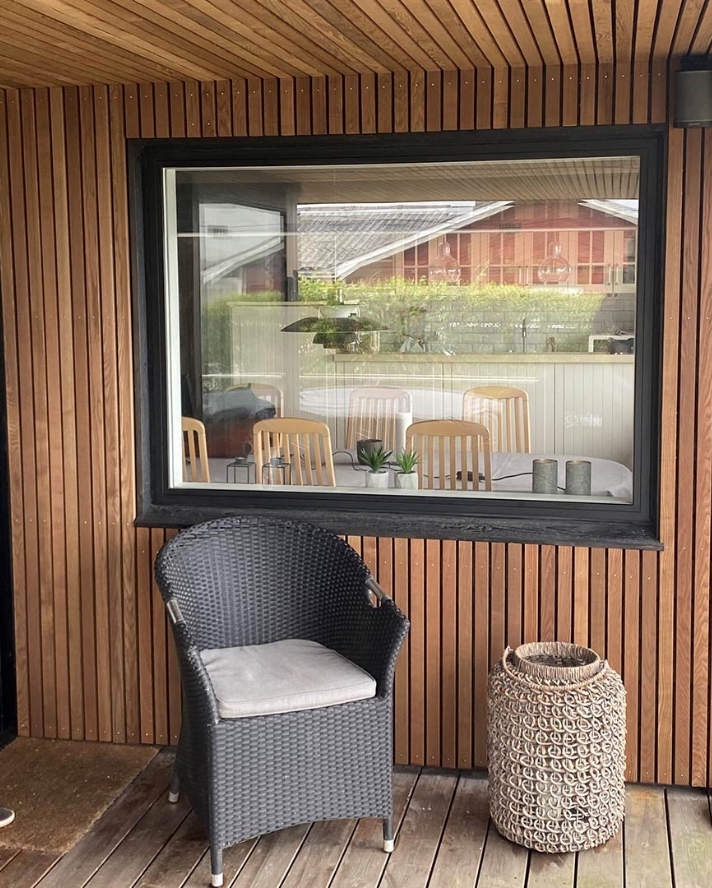 Villa med
Thermo-D Ask
facadelister.