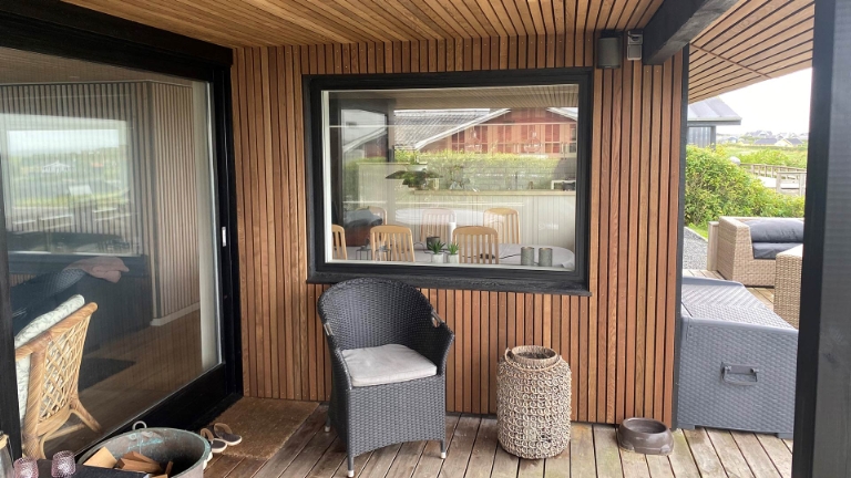 Villa med
Thermo-D Ask
facadelister.