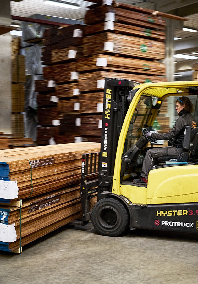 Professionel, sikker og hurtig 
levering på faste leveringsdage.