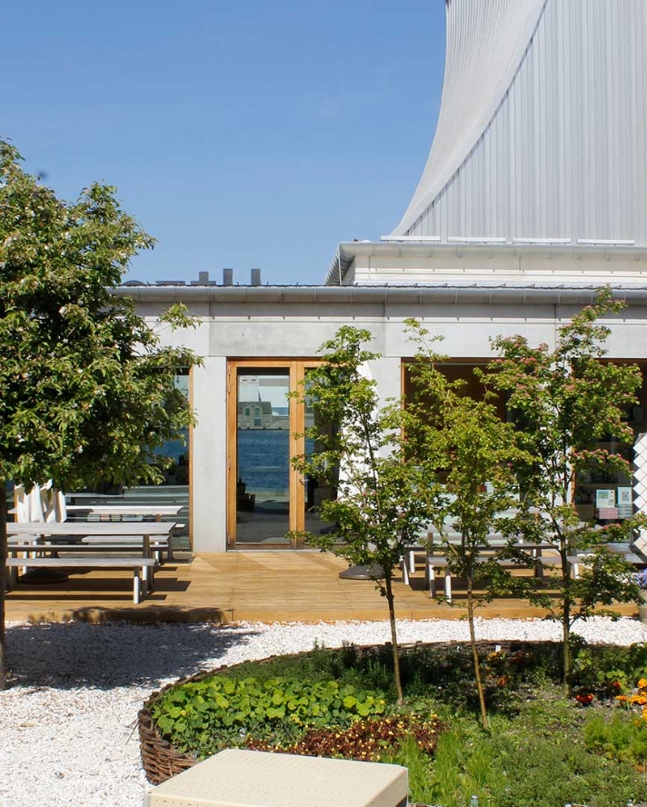 Gårdhave i
Utzon Center.