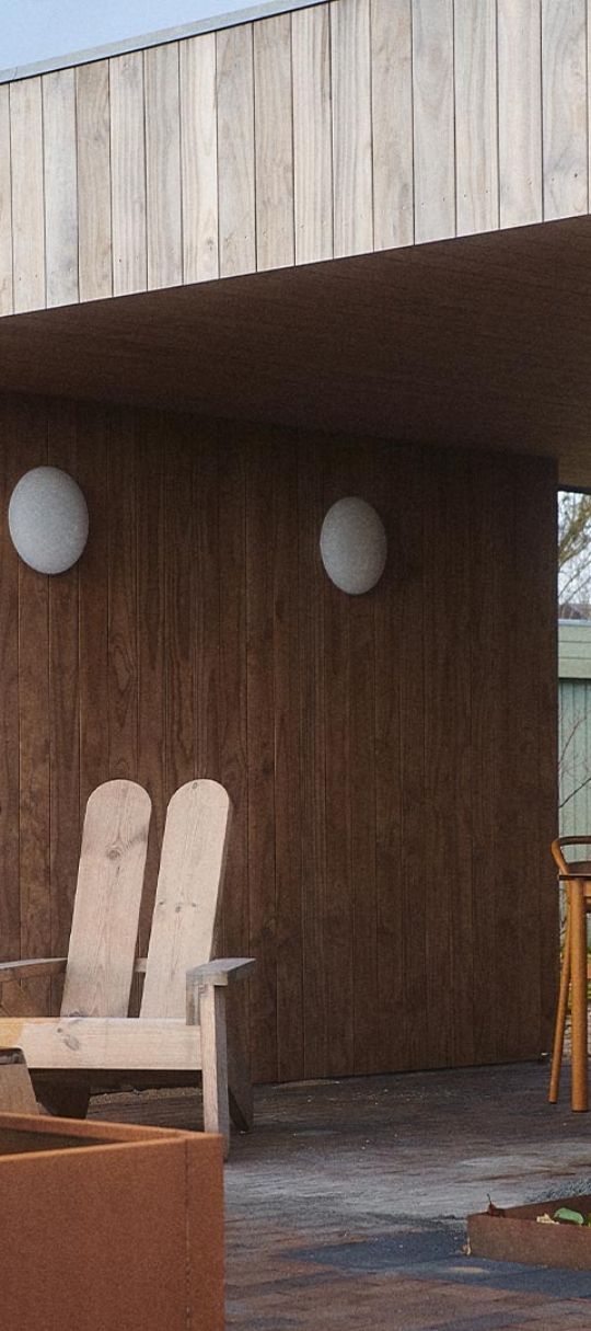 En træfacade er et statement.